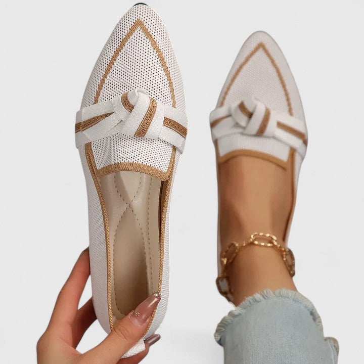 Crescentia | Loafers with Pointed Toe and Bow for Women