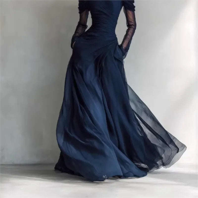 Matilda • Long dress with off-the-shoulder design