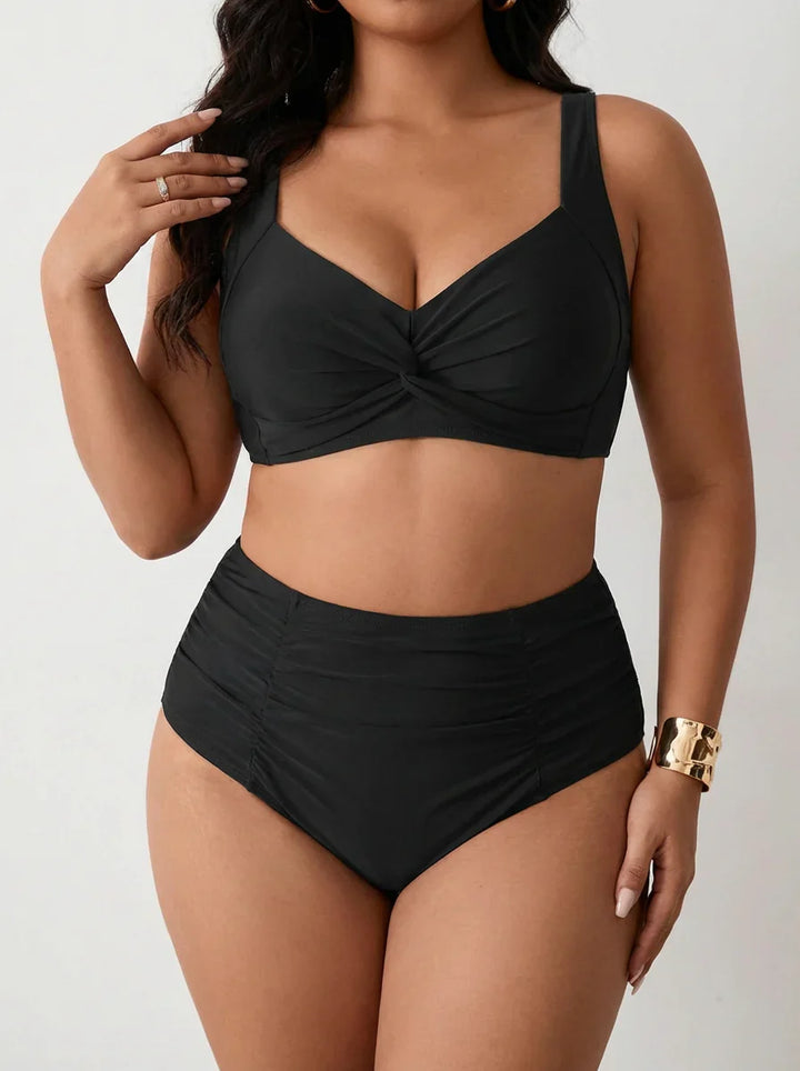 Nicoletta | Bandeau Bikini with Gathered Fabric