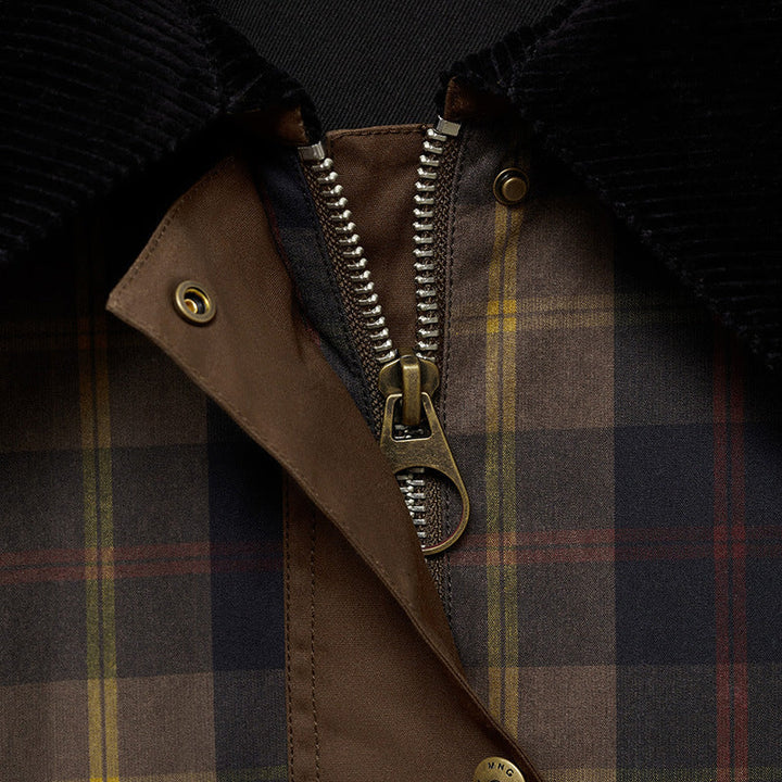 Leighton | Plaid Button-Down Jacket with Faux Fur Collar for Women