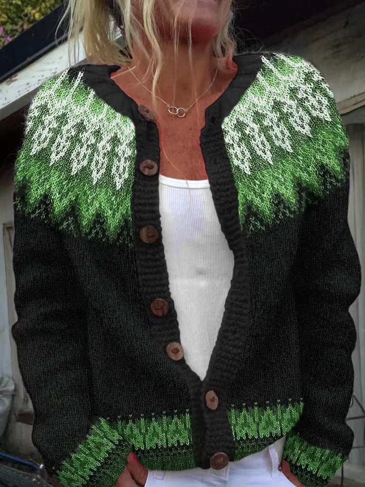 Sadie | Retro Icelandic Knit Cardigan