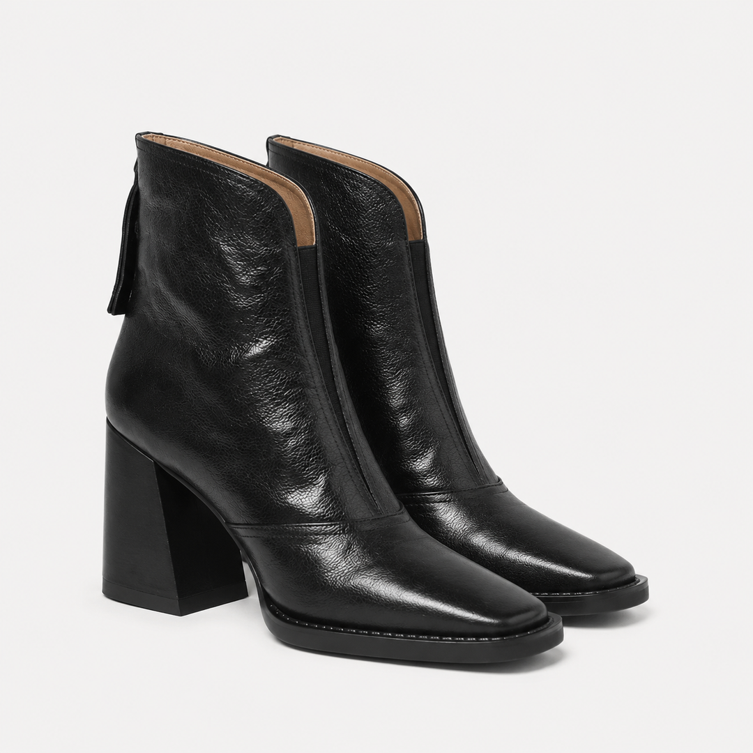 Women's Comfortable Leather Look Ankle Boots for Everyday Walking
