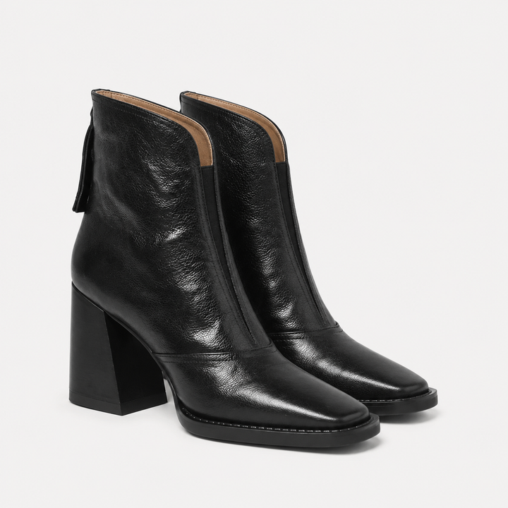 Women's Comfortable Leather Look Ankle Boots for Everyday Walking