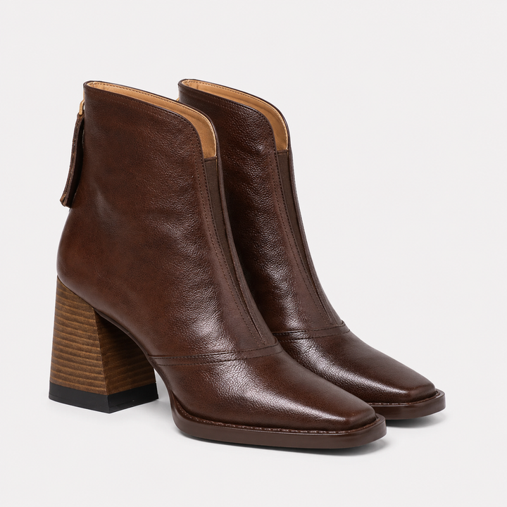 Women's Comfortable Leather Look Ankle Boots for Everyday Walking