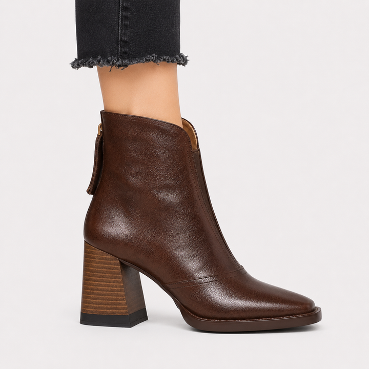 Women's Comfortable Leather Look Ankle Boots for Everyday Walking