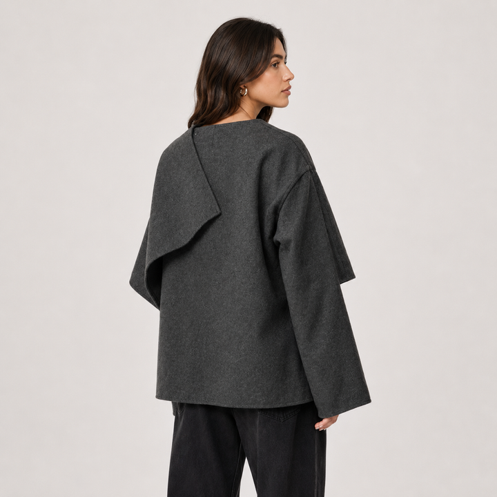 Women's Relaxed Fit Cape Coat Cozy Everyday Winter Jacket