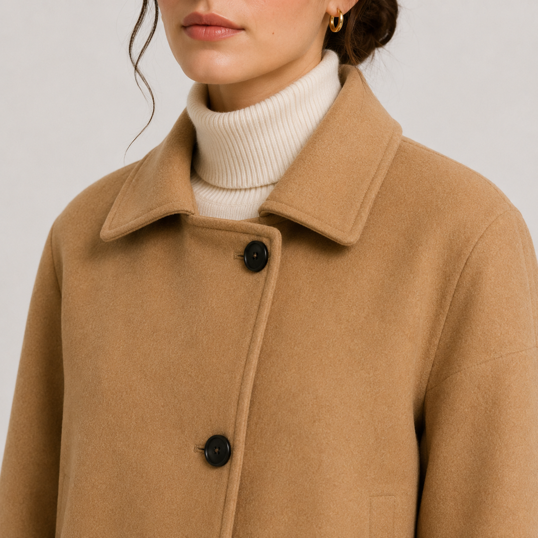 Women's Button Front Jacket Relaxed Fit Timeless Outerwear