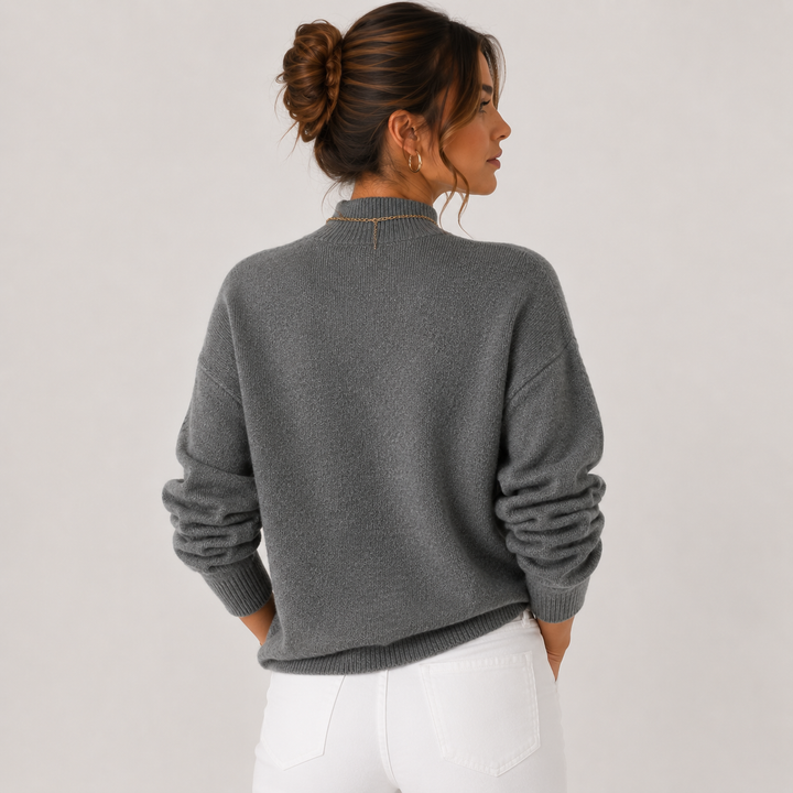 Women's Knit Turtleneck Sweater Cozy Lightweight Winter Pullover