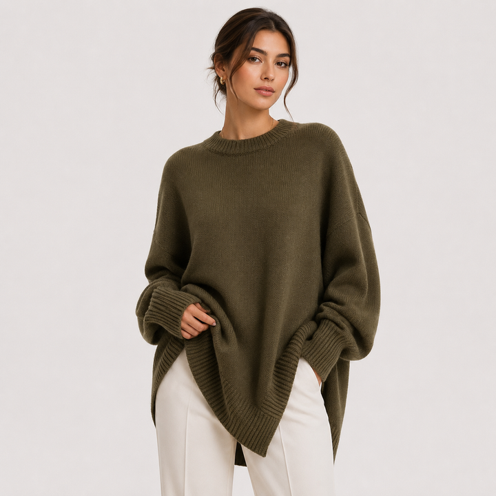 Women's Premium Oversized Sweater Cozy Long Sleeve Knit