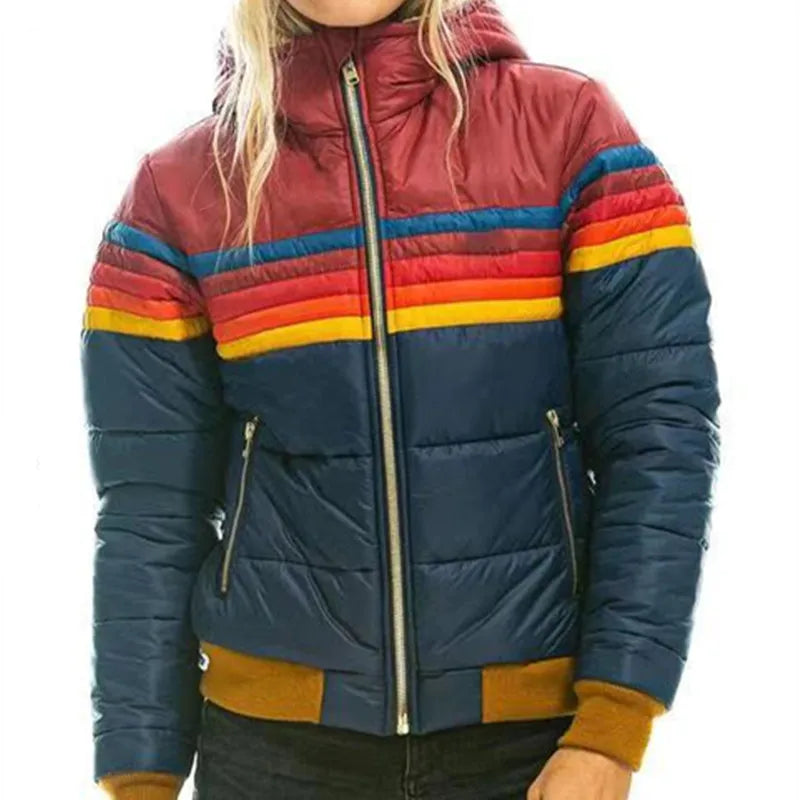 Ziggy | Retro Stripe Puffer Jacket