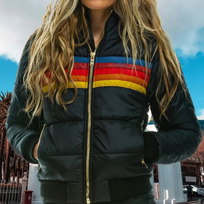 Ziggy | Retro Stripe Puffer Jacket
