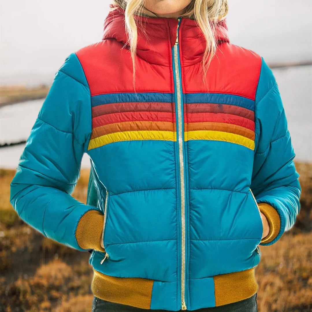 Ziggy | Retro Stripe Puffer Jacket