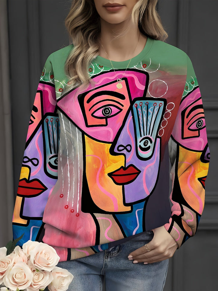 Wren | Abstract Art-Inspired Portrait Sweater