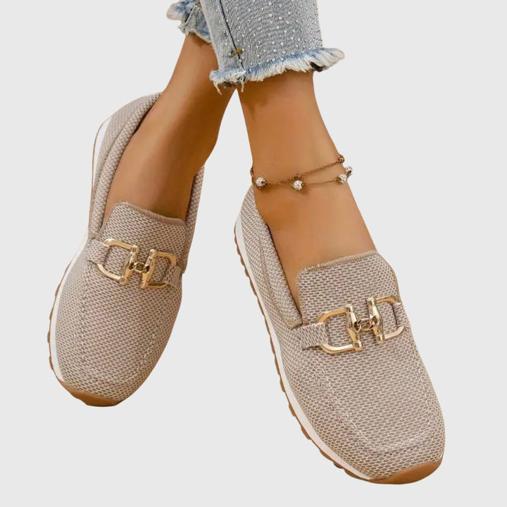Riane | Woven Loafers with Chain Detail for Women
