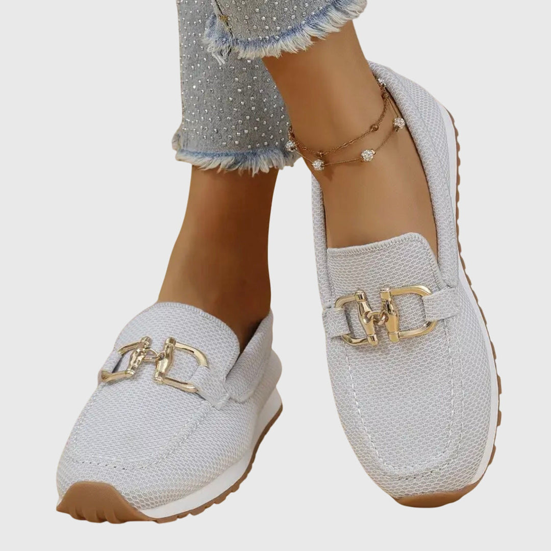 Riane | Woven Loafers with Chain Detail for Women