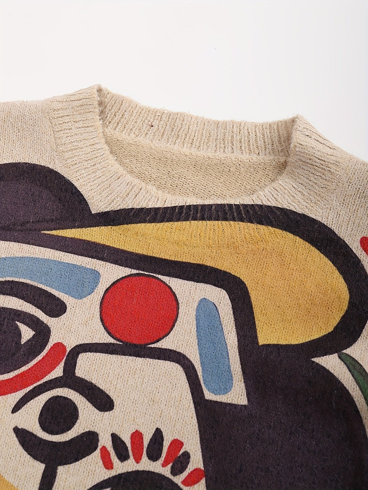 Greer | Minimalist Line Art Knit Sweater