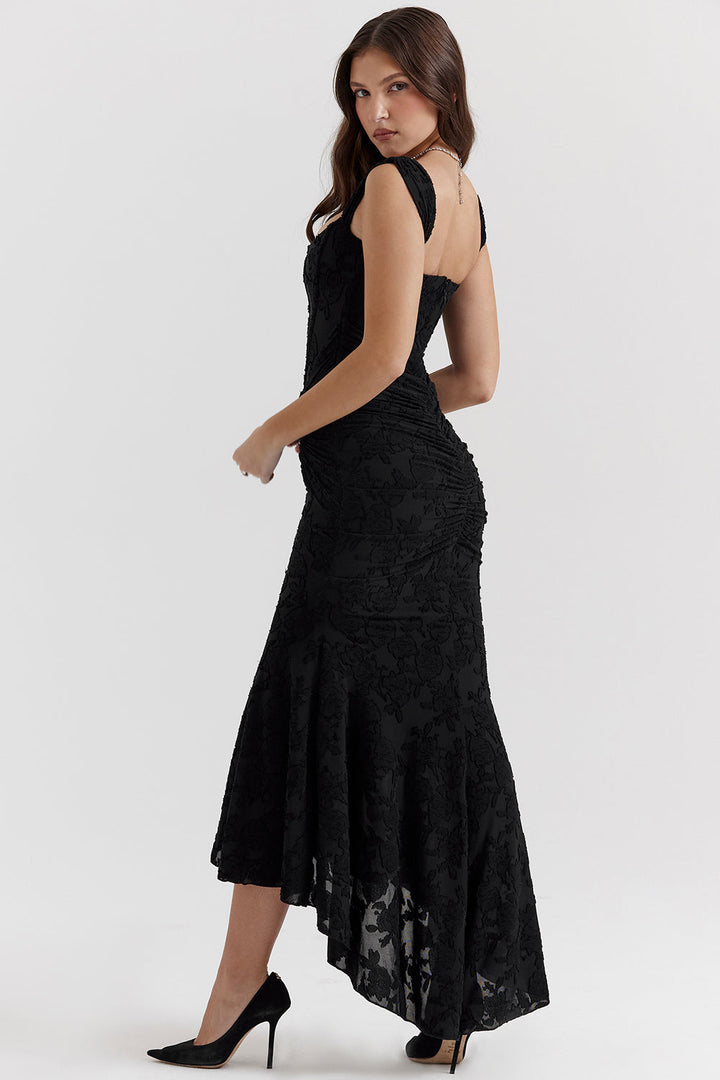 Charlotte | Wedding Guest Ruched Bodycon Maxi Dress for Women
