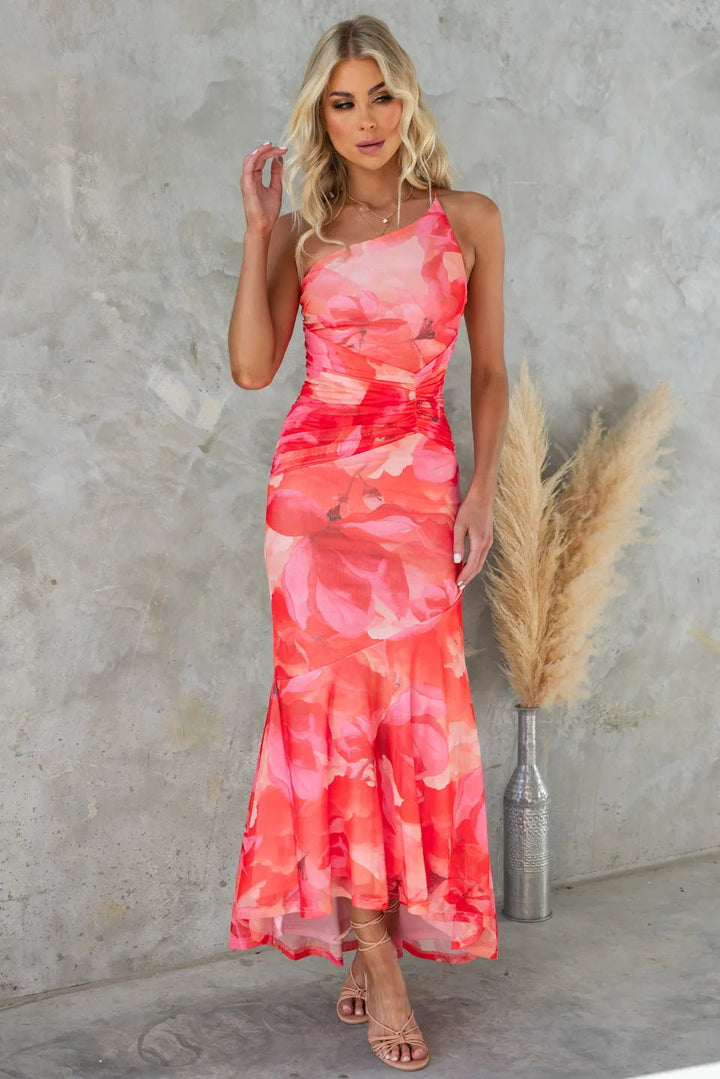 Margaux | Wedding Guest Strapless Pleated Maxi Dress for Women