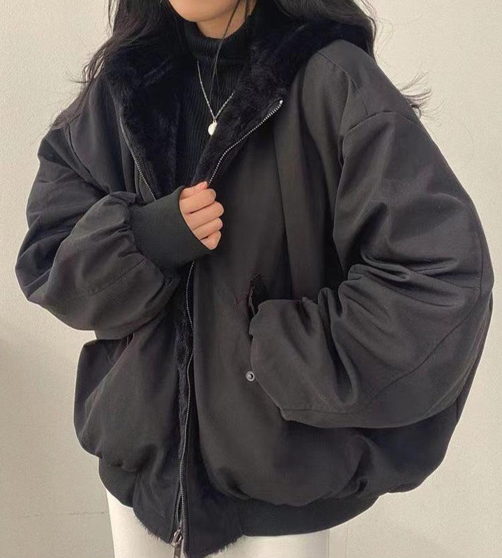 Cozy Oversized Bomber Jacket