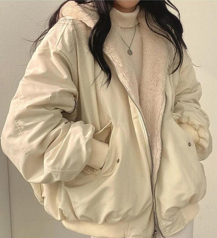 Cozy Oversized Bomber Jacket
