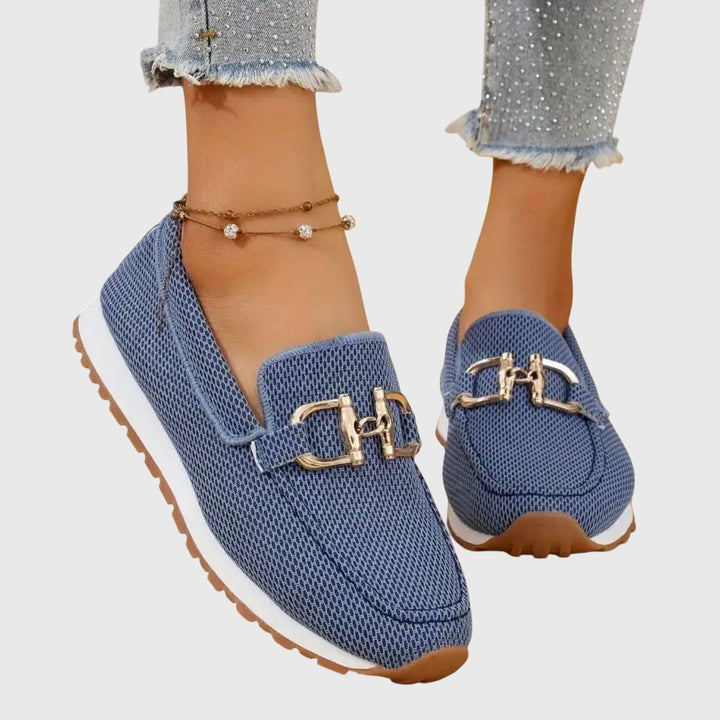 Agusta | Woven Loafers with Metal Hardware for Women