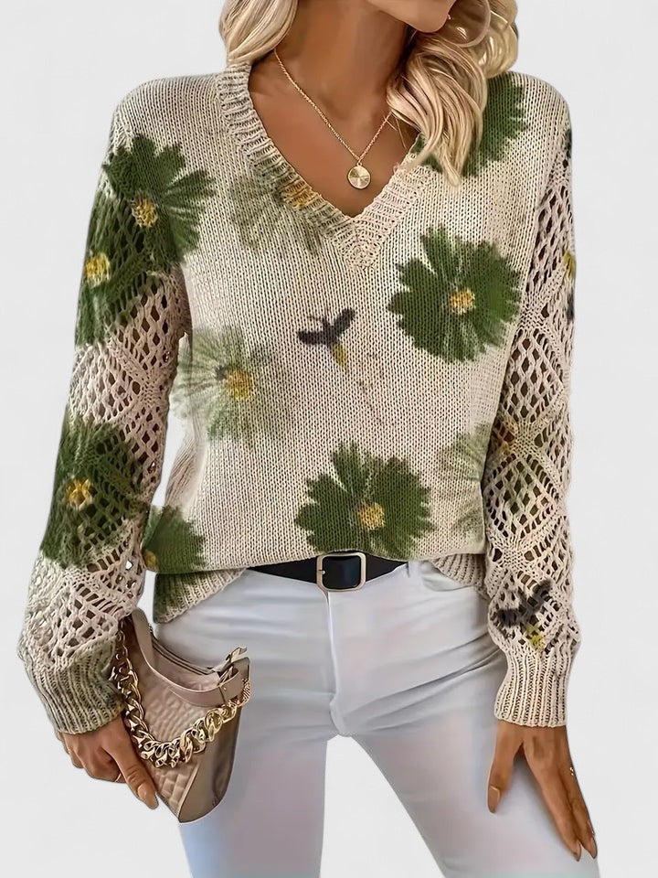 Kaiti | Elegant Floral Sweater