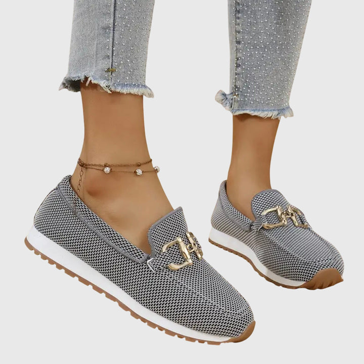 Riane | Woven Loafers with Chain Detail for Women