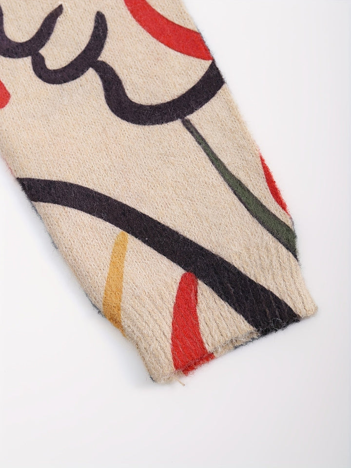 Greer | Minimalist Line Art Knit Sweater