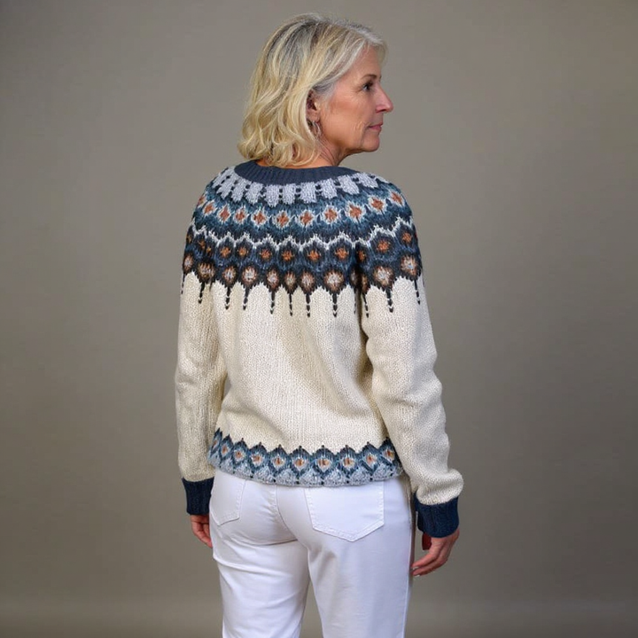 Kylie | Retro Icelandic Knit Cardigan