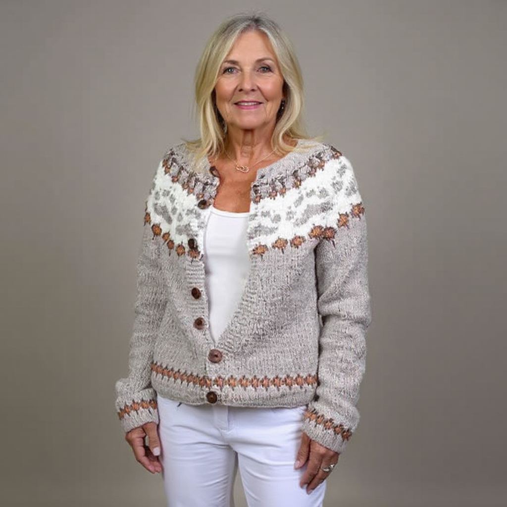 Emery | Retro Icelandic Knit Cardigan