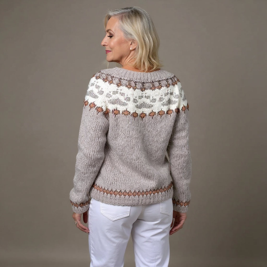 Emery | Retro Icelandic Knit Cardigan