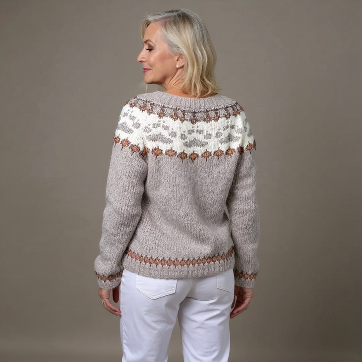 Emery | Retro Icelandic Knit Cardigan