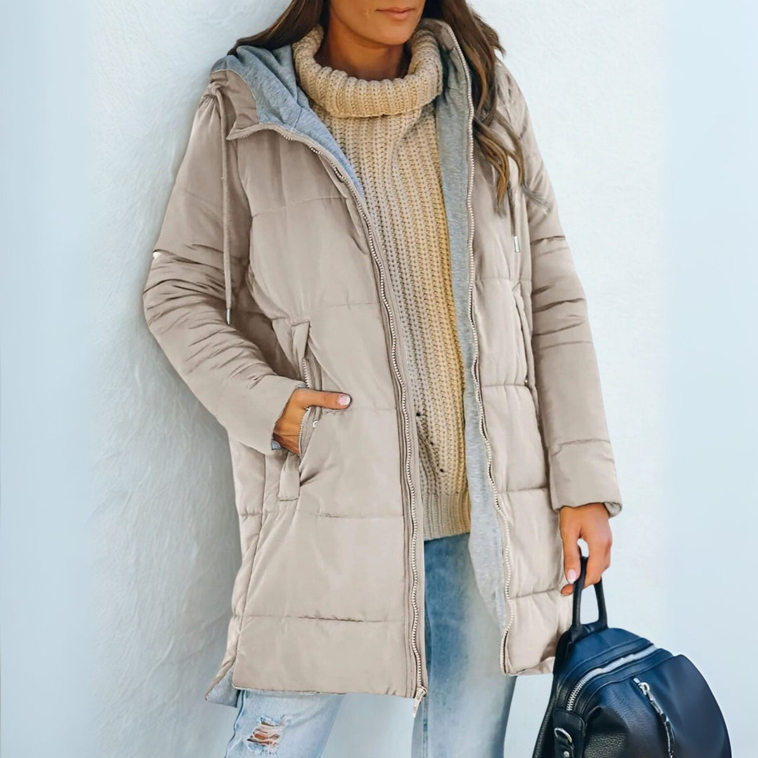 Freida | Long Puffer Jacket with Hood for Women