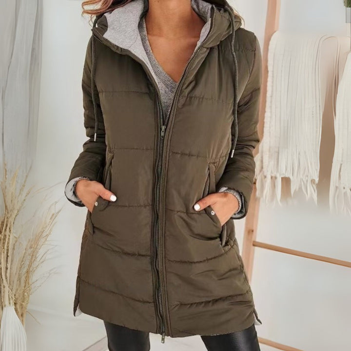 Freida | Long Puffer Jacket with Hood for Women