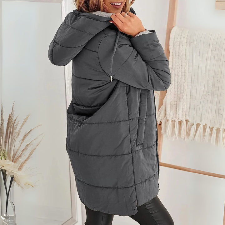 Freida | Long Puffer Jacket with Hood for Women
