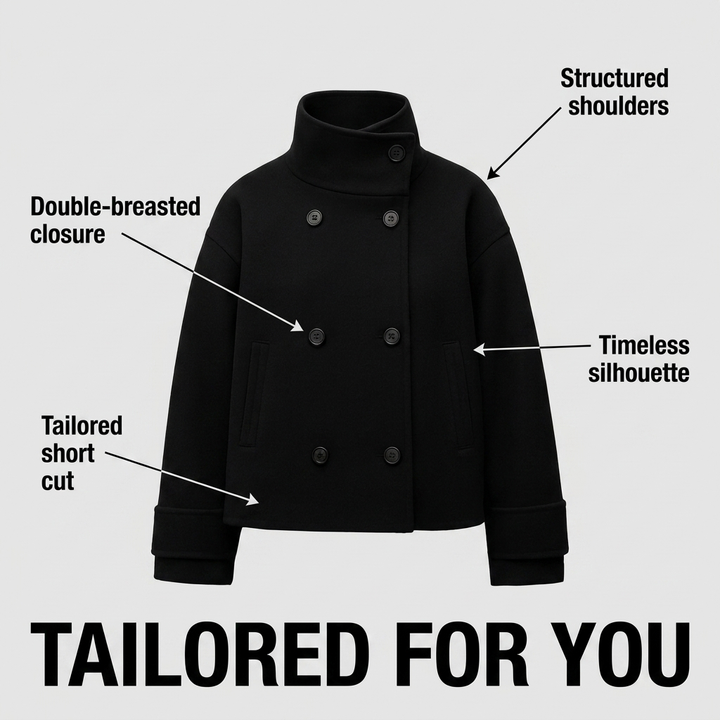 Raphaela | Double-Breasted Short Coat for Women