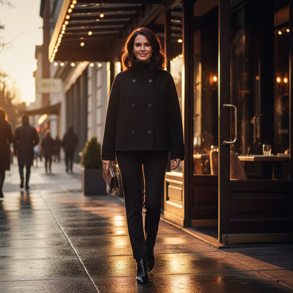 Raphaela | Double-Breasted Short Coat for Women