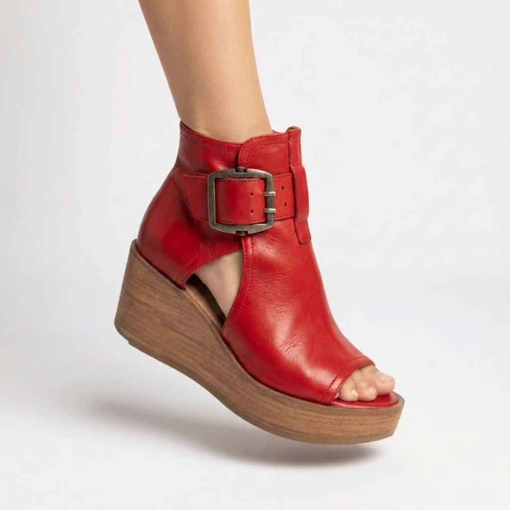 Orelisse™ - Modern Open-Back Wedge Ankle Boots