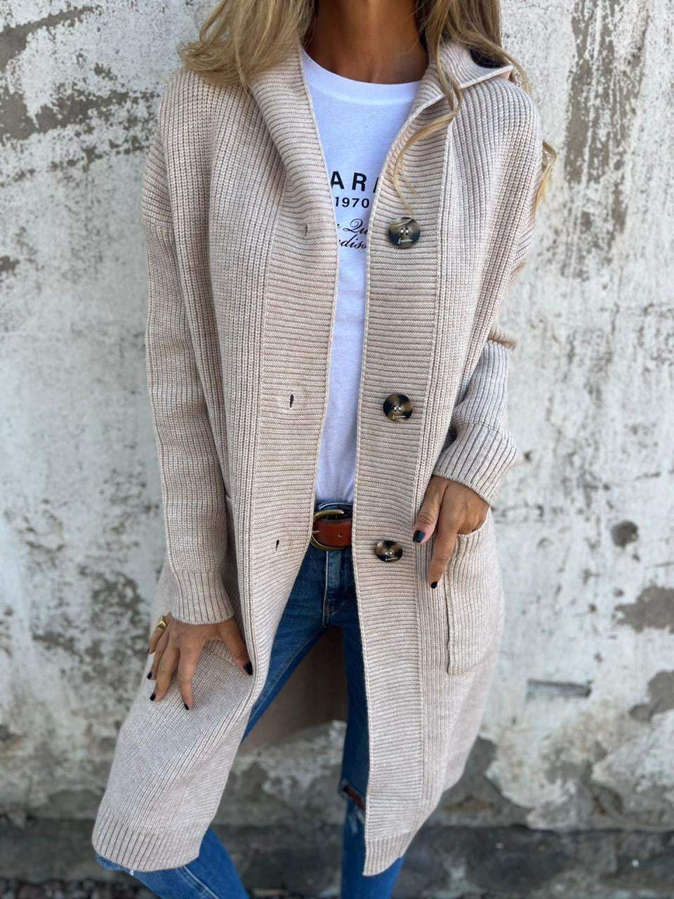 FRIDA | Elegant Long Knitted Cardigan