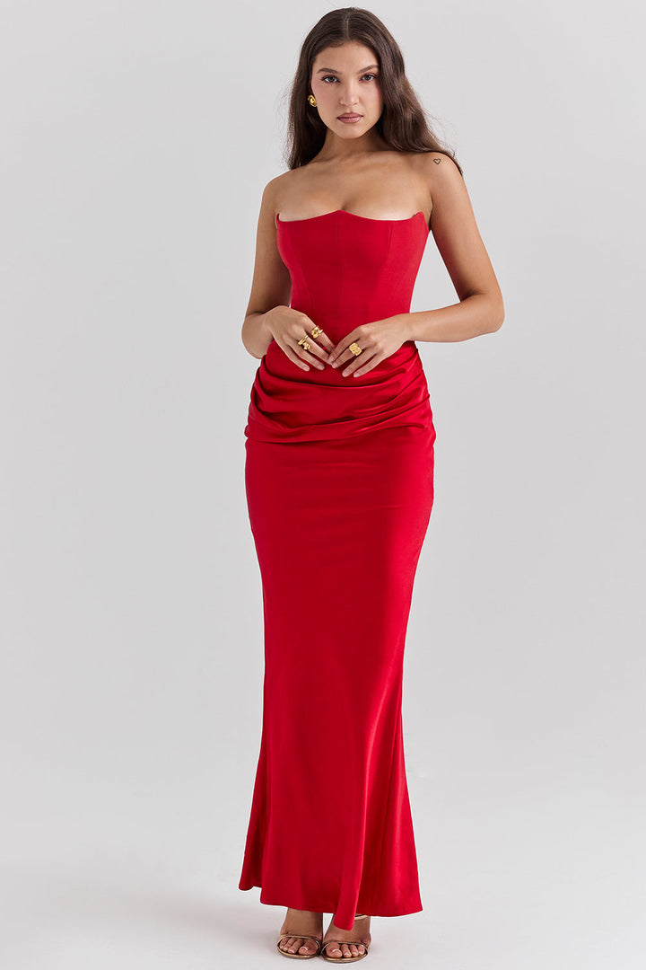 CYRILLA - Draped Elegance Dress