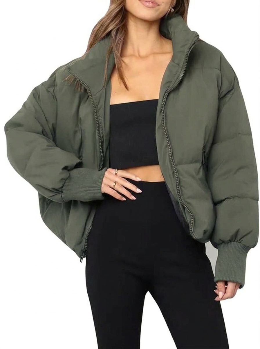Quintina | Cropped Puffer Jacket with Zip for Women