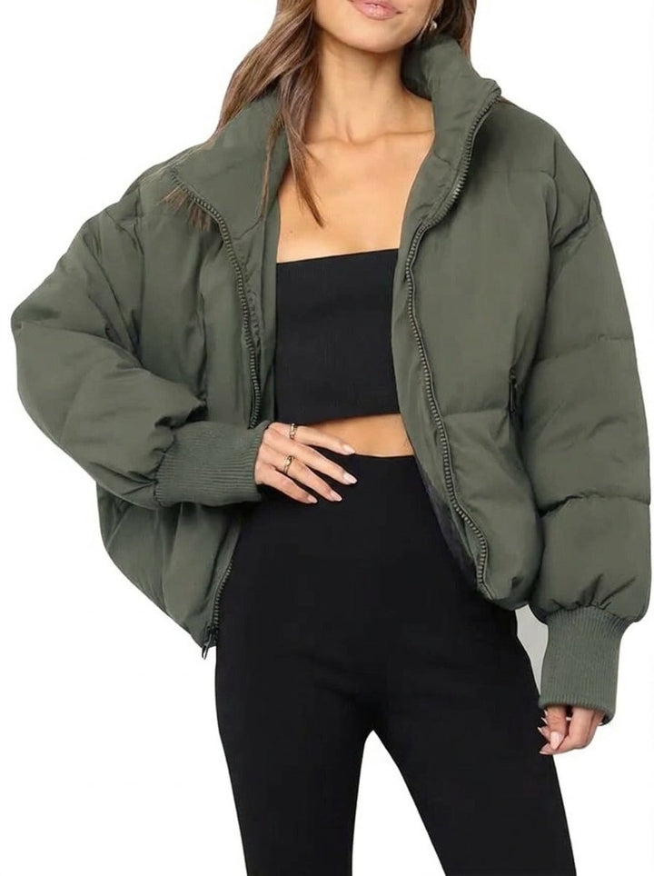 Quintina | Cropped Puffer Jacket with Zip for Women