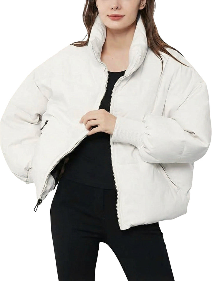 Quintina | Cropped Puffer Jacket with Zip for Women