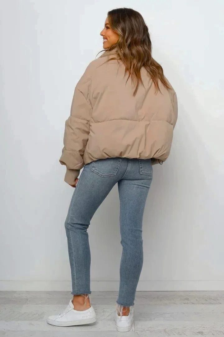 Quintina | Cropped Puffer Jacket with Zip for Women