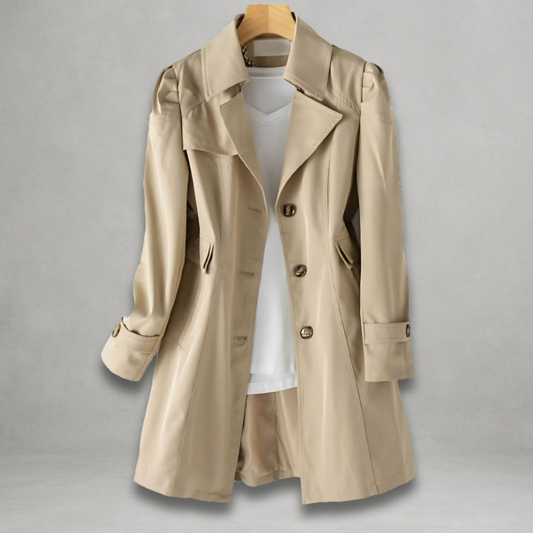 Camille | Women's Lapel Collar Single-Breasted Classic Trench Coat