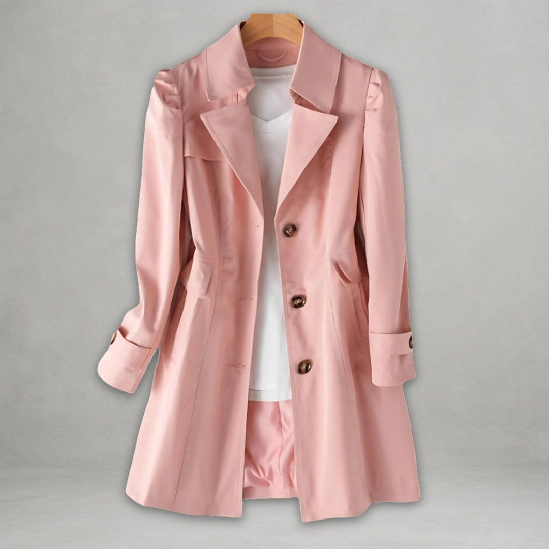 Camille | Women's Lapel Collar Single-Breasted Classic Trench Coat