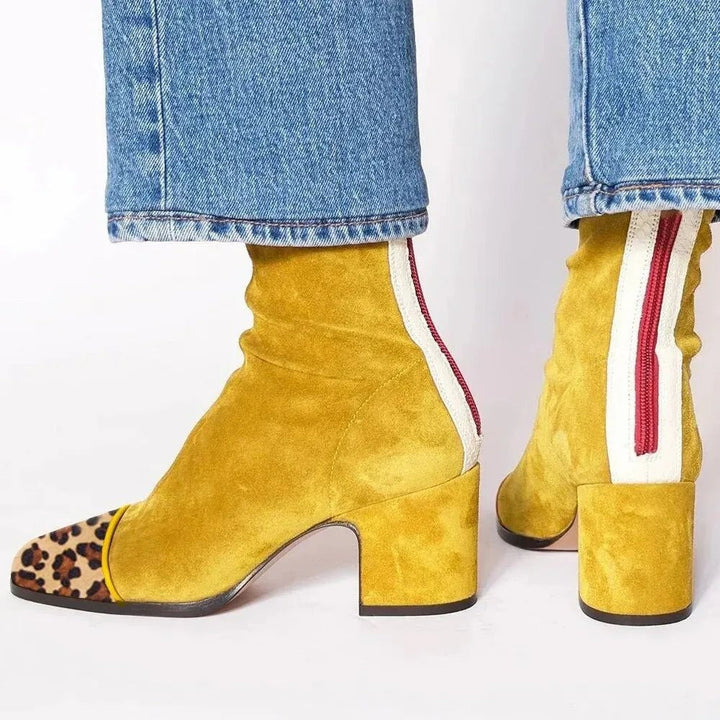 Marlowe | Women's Slouchy Square-Toe Block-Heel Ankle Boots
