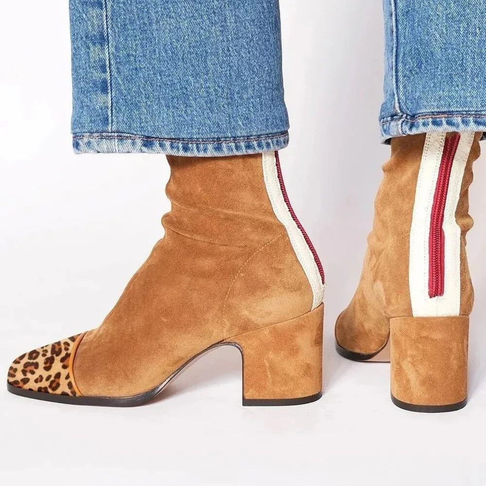 Marlowe | Women's Slouchy Square-Toe Block-Heel Ankle Boots