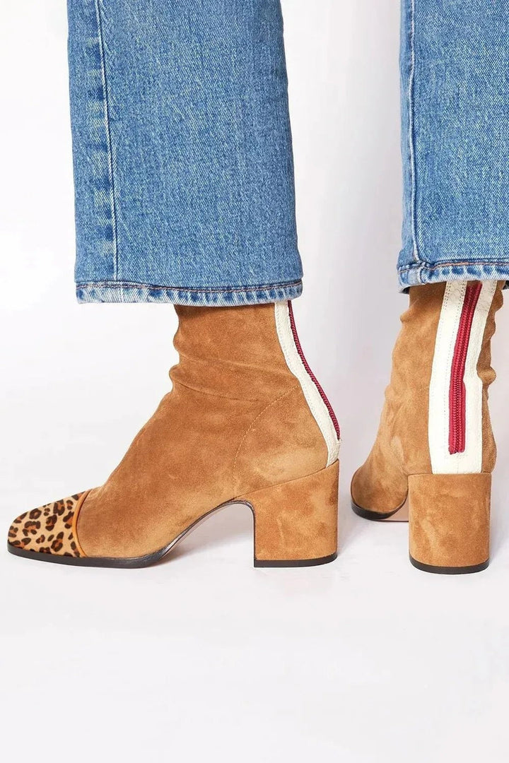 Marlowe | Women's Slouchy Square-Toe Block-Heel Ankle Boots
