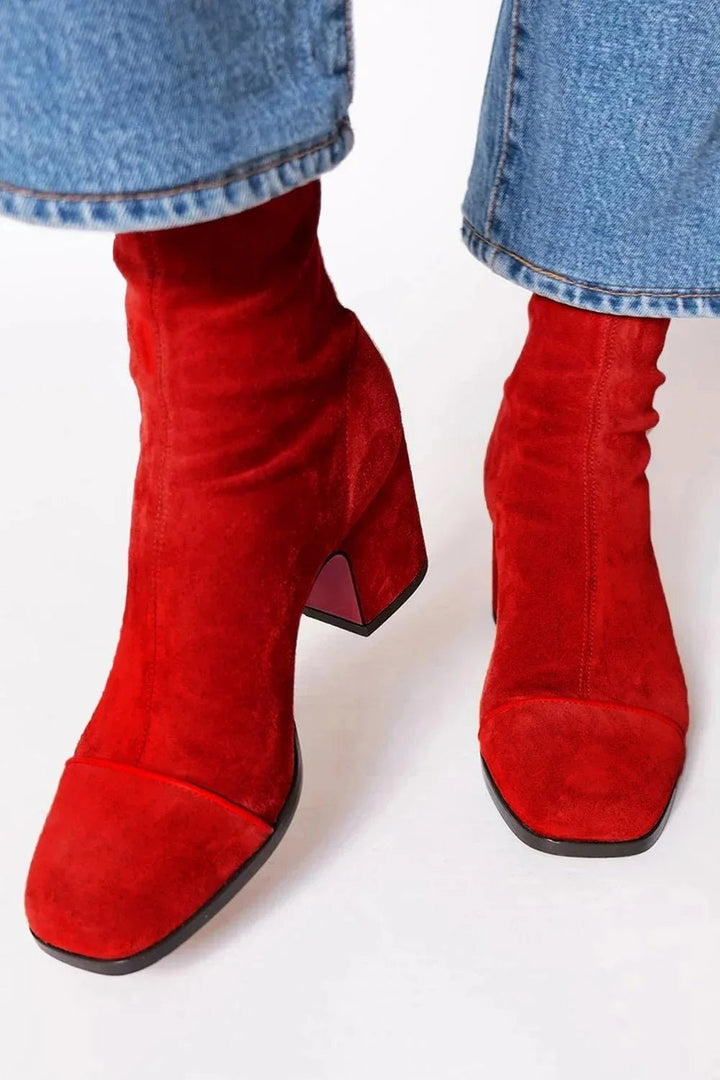 Marlowe | Women's Slouchy Square-Toe Block-Heel Ankle Boots
